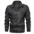men's leather jacket PU leather hooded jacket warm baseball jacket Euro Size coat 7