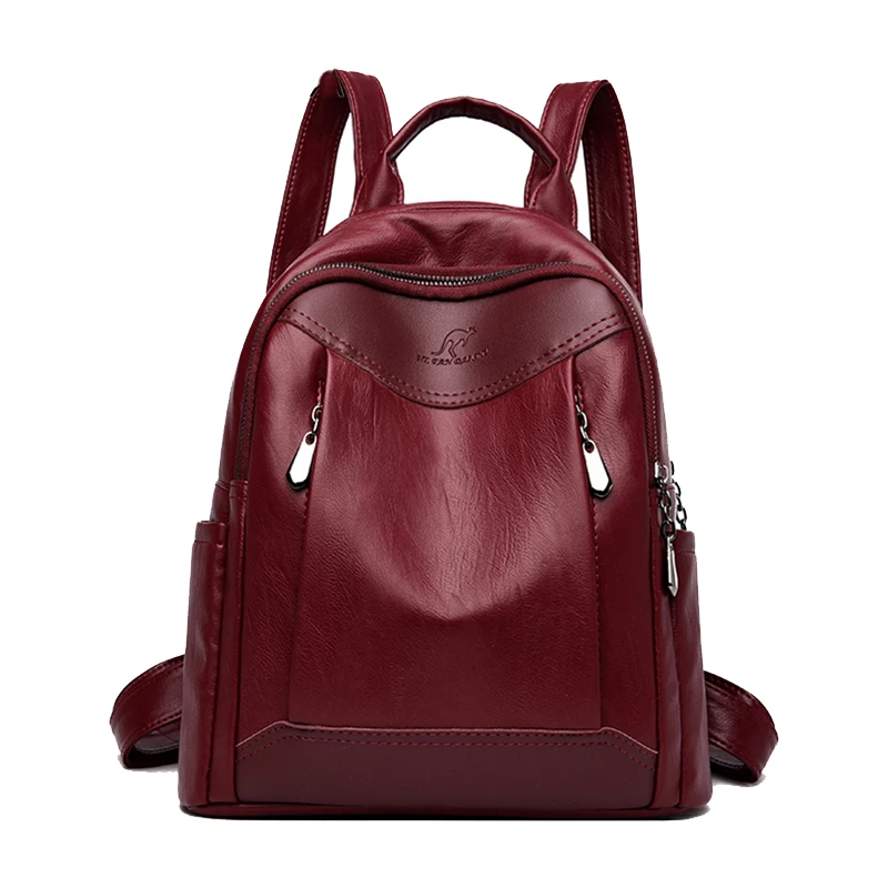 

2022 New Bagpack Women Leather Backpack Back Pack School Bags For Teenage Girls Travel Backpack Mochila Feminina Preppy Style