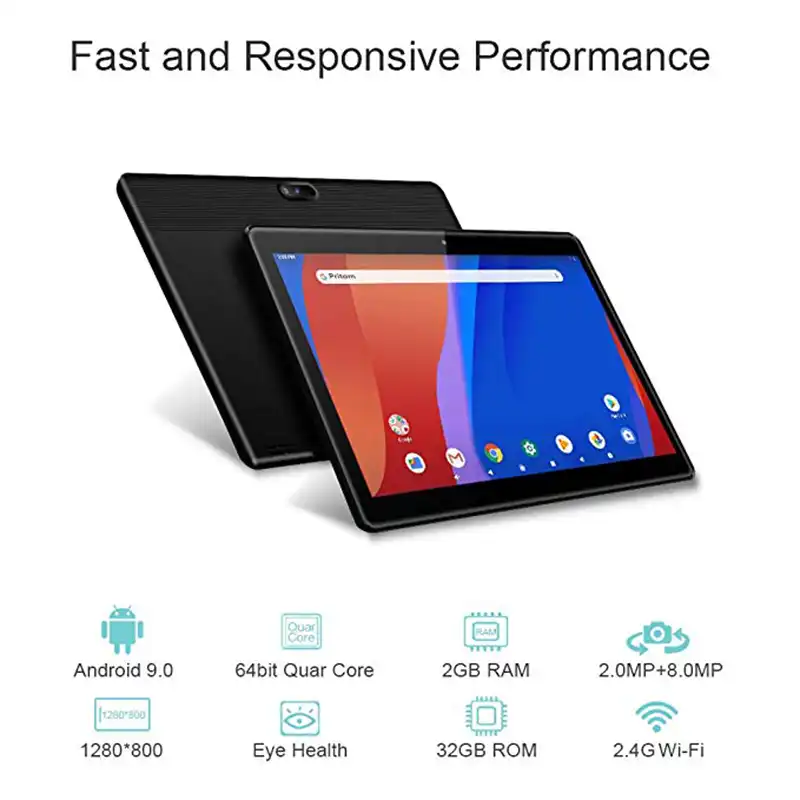 Pritom M10 10 1 Inch Tablet Android 9 0 2gb 32gb Rom Android Tablet Quad Core Wifi Hd Ips Screen 2 0mp 8 0mp Camera Tablets Pc Tablets Aliexpress