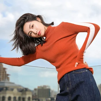 

Womens Sweaters 2019 Winter Tops Turtleneck Sweater cashmere sweater Pullovers Jumper Knitted Sweater Femme Dames New