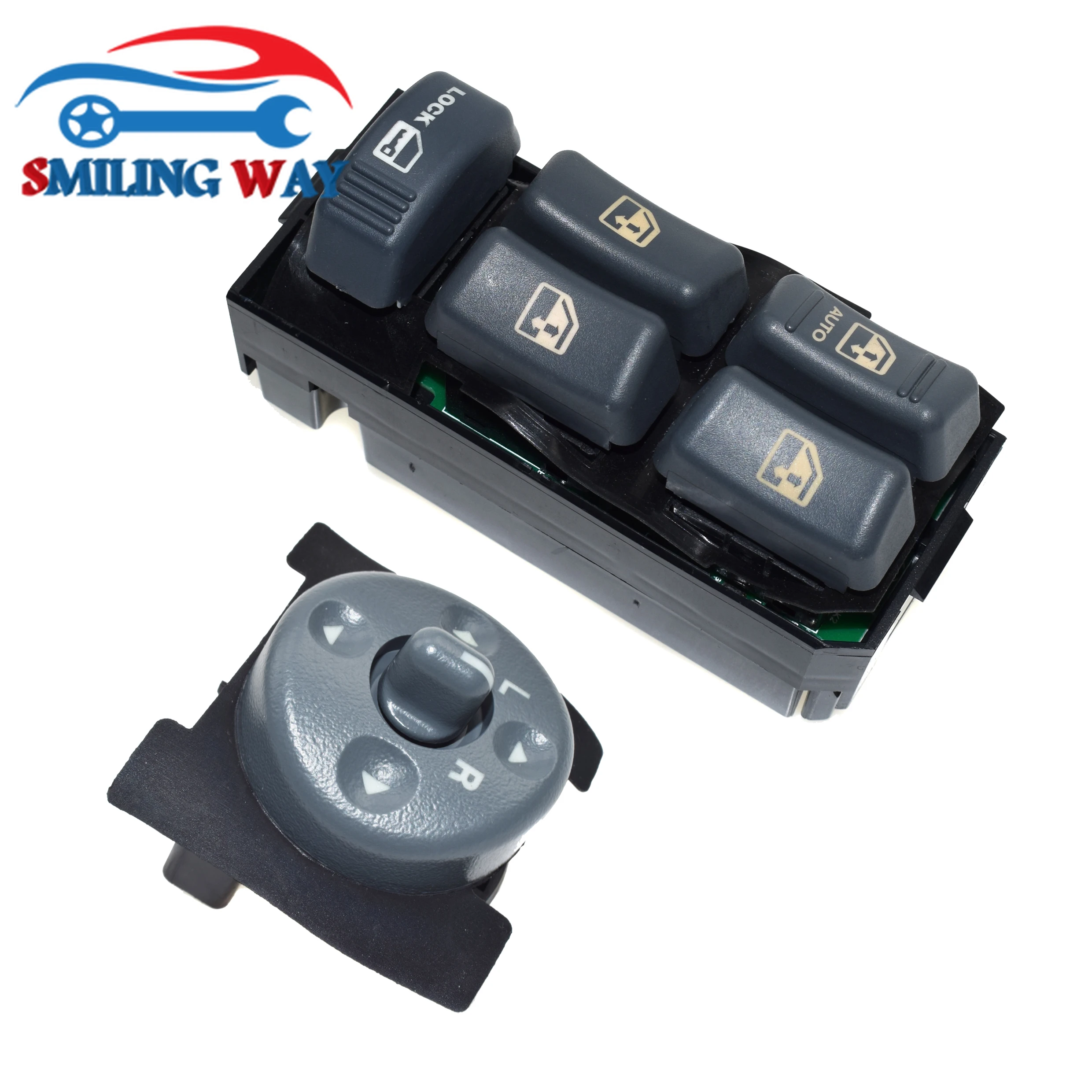Master Power Window + Mirror Control Switch Button Left Driver Side For GMC Chevrolet Cadillac Isuzu Truck OE: 15009690 15151360 |
