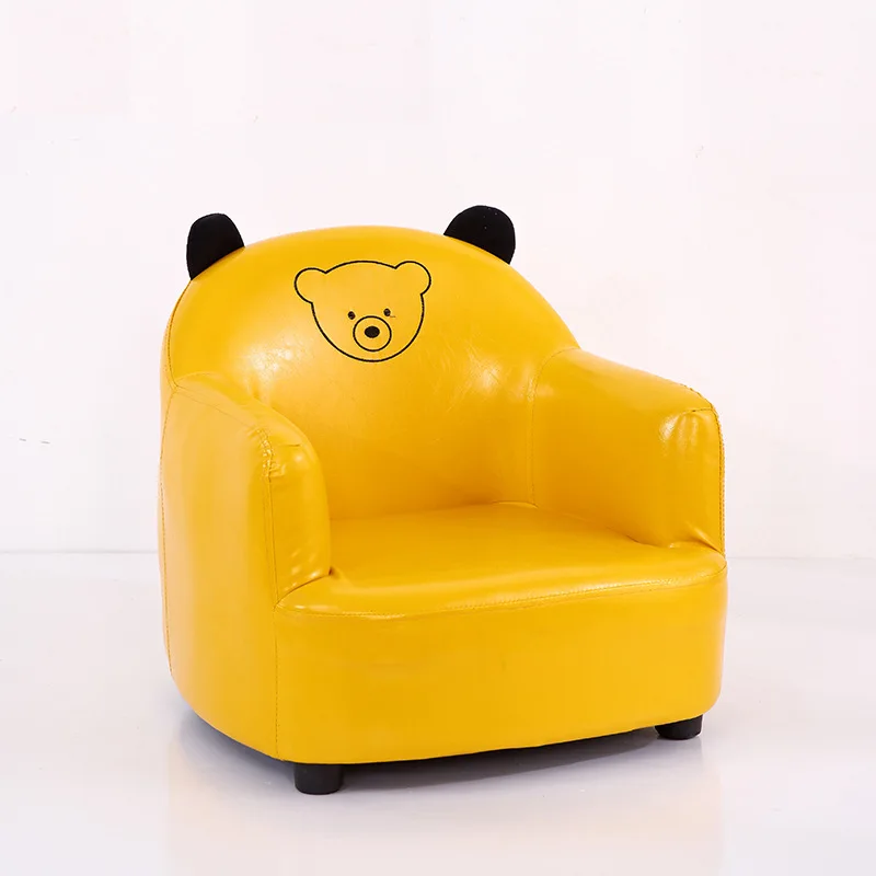 Yellow big Детские кресла, шезлонги, мультяшный диван для детей, Детский диван, кожаный стул, дизайнерская мебель, стул для татами, табурет, Прямая поставка - Цвет: Yellow big
