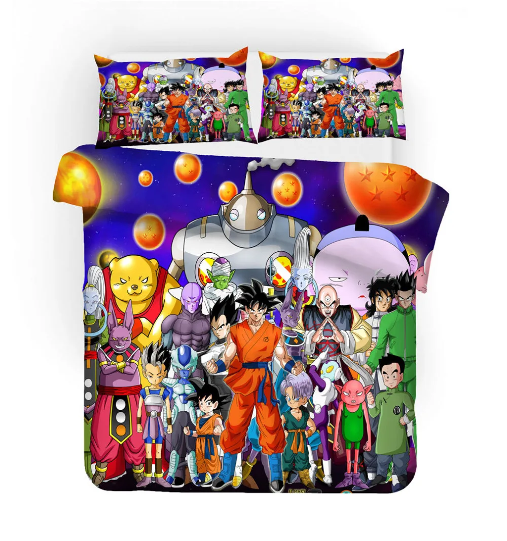 MUSOLEI DRAGON BALL, 3D принт, Комплект постельного белья, Королевский размер, пододеяльник, одеяло, набор, микрофибра, для дома, кровати, комнаты, Gife текстиль, Q42