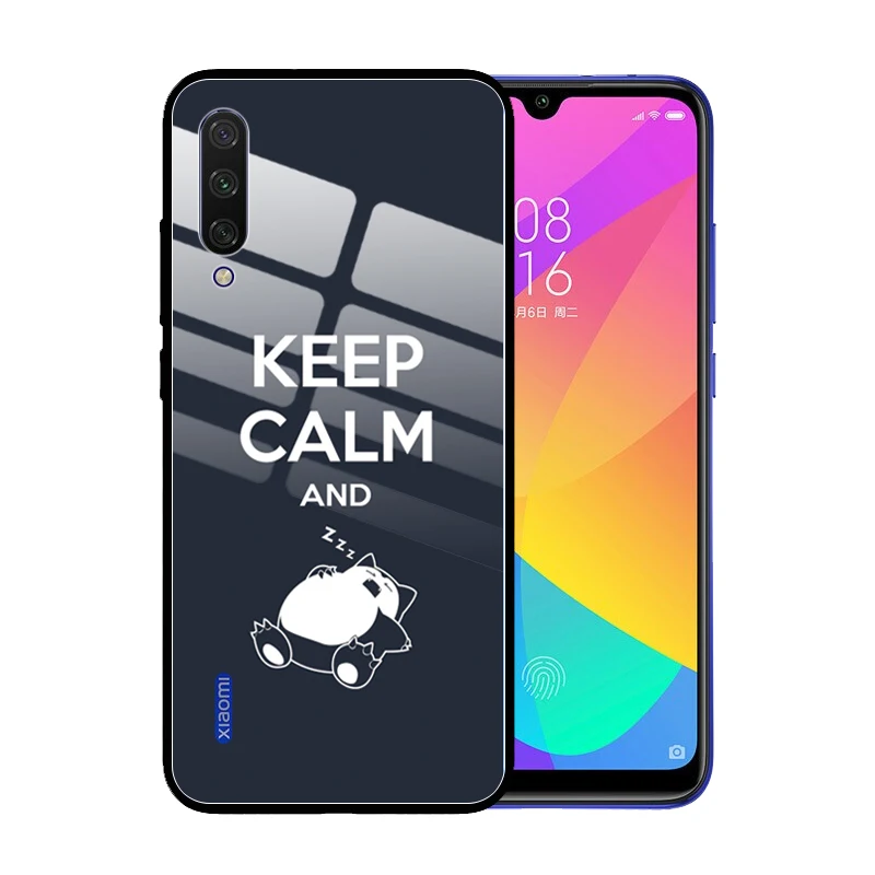 

Keep Calm and Carry On Tempered Glass Case for Xiaomi Mi 9 9T CC9 CC9E Pro SE 8 Lite Mi Mix 3 A3 Lite A2 A1 6X POCO F1