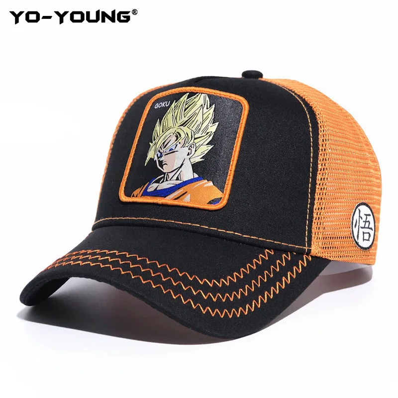 Yo-Young, бейсболки, качественные, с драконами, шапочки для мужчин и женщин, Gorra Goku, Детские Снэпбэк кепки для взрослых, шляпа от солнца, 53-59 см - Цвет: 19