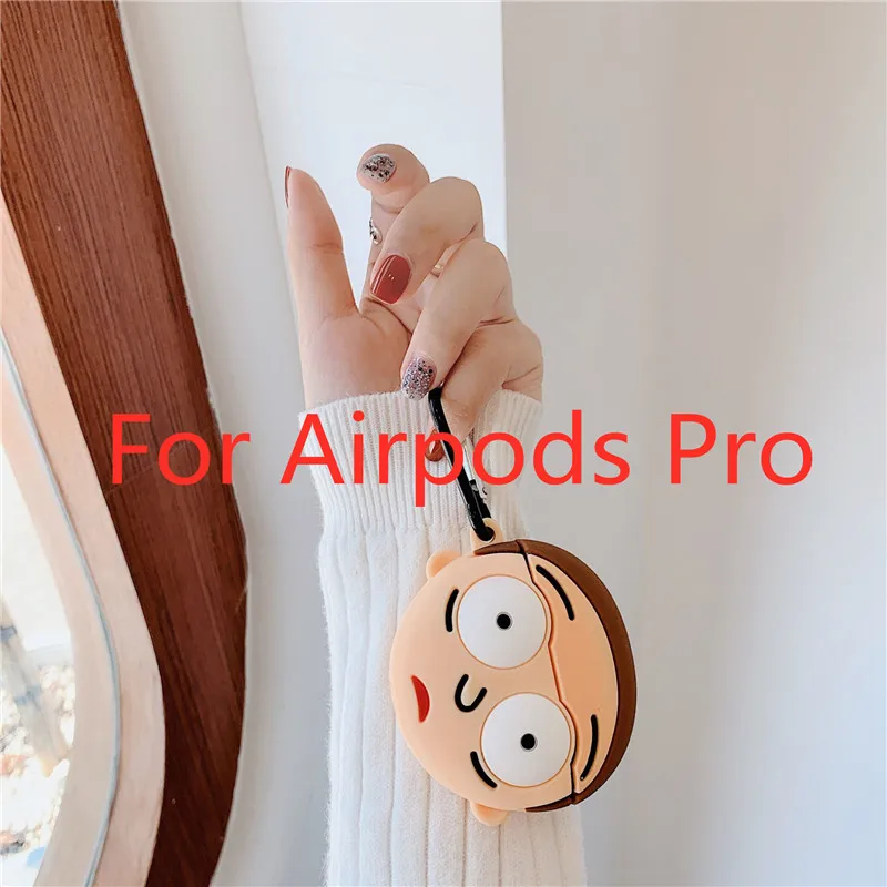 3D мультфильм Рик и Морти чехол для наушников для AirPods Pro 2 1 Bluetooth гарнитура зарядная коробка силиконовый чехол для наушников с крючком - Цвет: Style 5