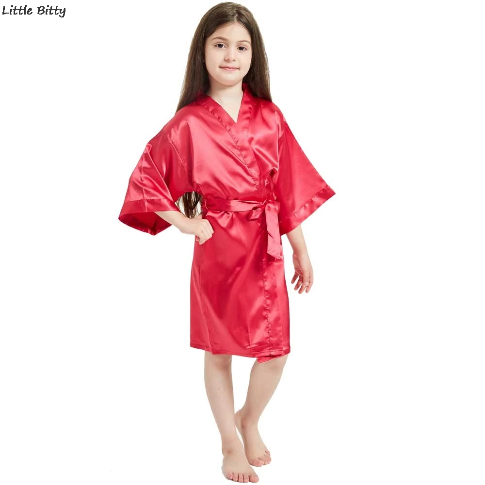 Kleding Meisjeskleding Pyjamas & Badjassen Jurken Kids Satin Robe 