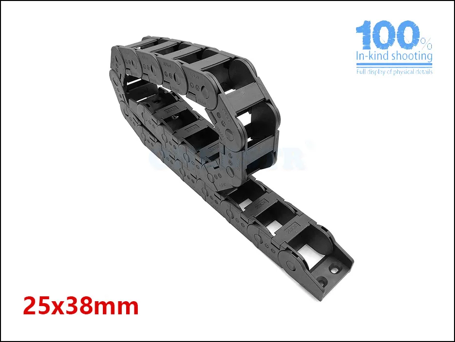 JFLO 1Meter 25x38 25x57 25x77mm Towline Wire Carrier cable bridge type interior opening Protection Drag chain Free shipping 12