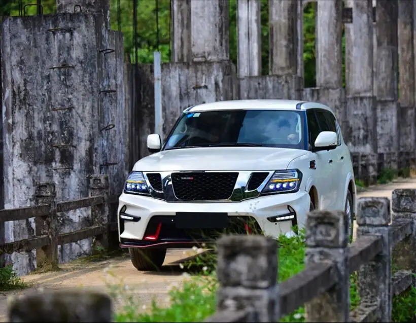 2012~ автомобильный бупмер головной свет для Nissan Patrol y62 фары автомобильные аксессуары все светодиодный противотуманный патруль фары