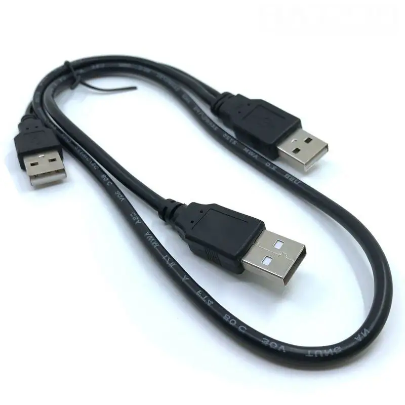 Черный 70 см 0,7 м 2ft USB2.0 USB 2,0 Три A Тип 3A мужские данные HDD Мощность Y кабель для мобильного жесткого диска HDD