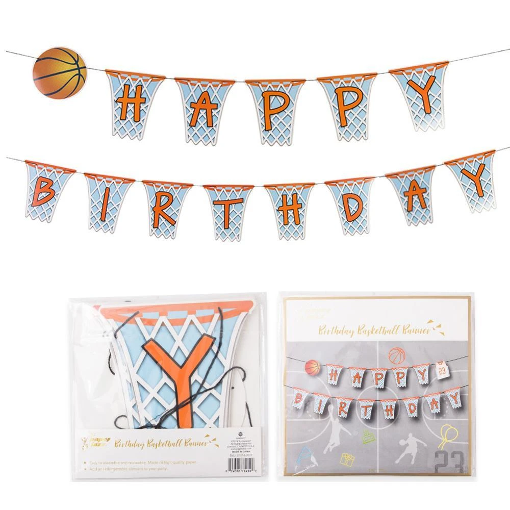 Basketball Theme Happy Birthday Banner Sports Party Basketball Hoop Team  Game Kids Baby Boy Birthday Party Decorations|Party DIY Decorations| -  AliExpress