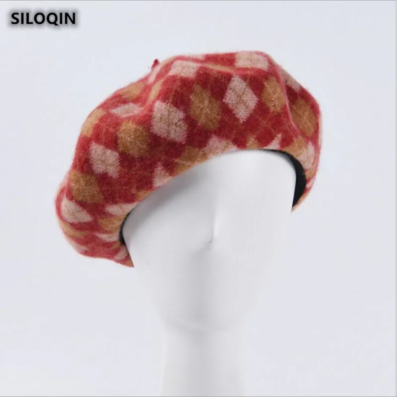 SILOQIN берет для женщин осень зима мода шерстяные береты Элегантные благородные женские брендовые Шляпы Складные винтажные зимние шапки для отдыха