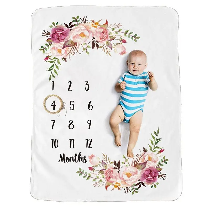 Manta multifuncional con diseño de elefante y Flamenco para bebé, colchoneta de juego para bebé, accesorios de fondo para niños recién nacidos