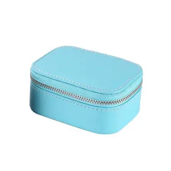 

European Style Jewelry Box Faux Leather Earrings Necklace Bracelet Storage Case M2EA