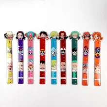 Uma peça réguas dos desenhos animados anime régua reta luffy zoro chopper bonito material escolar estudante artigos de papelaria esboço abastecimento kawaii