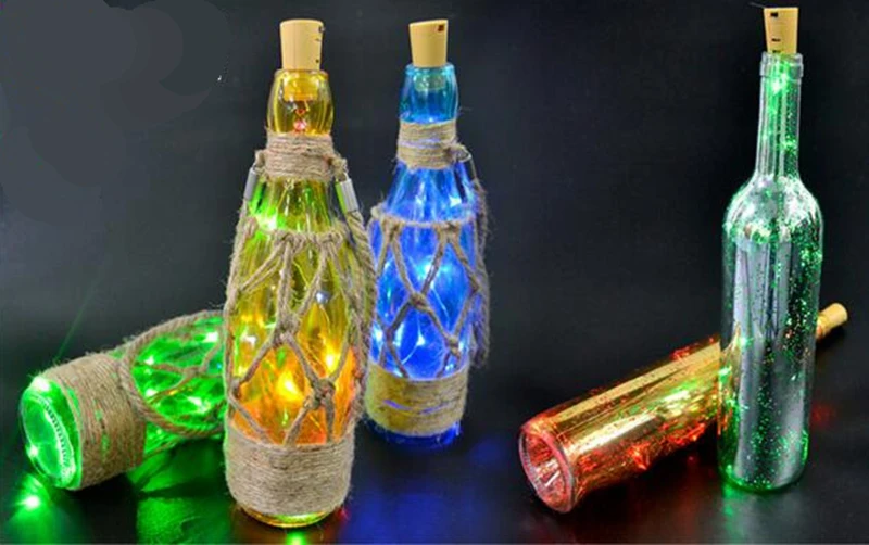 Яркая светодиодная гирлянда в виде бутылки вина 10 шт. 2 м 20 светодиодов|led lights for