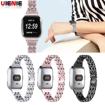 

Bling Bands for Fitbit Versa /vesra Lite Women SE Special Stainless Steel Metal Band for fitbit versa 2 Smart Watch Bracelet