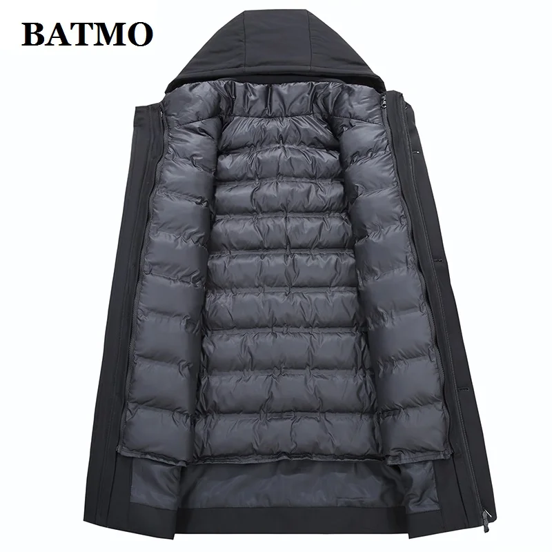 BATMO Новое поступление зимние высококачественные теплые мужские парки с капюшоном, мужские куртки с капюшоном, 1903