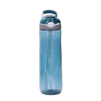 

Hot-750Ml Sports Water Bottles Bpa Free Portable Straw Drinking Water Bottles Leak Proof For Hiking Cycling Climbing