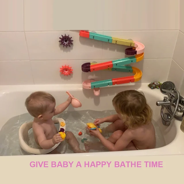 HOT SALE Baby Bath Toys Wall Suction Cup Marble Race Run Track Bathroom Bathtub for Kids Play Water Games Set Toy for Children 6