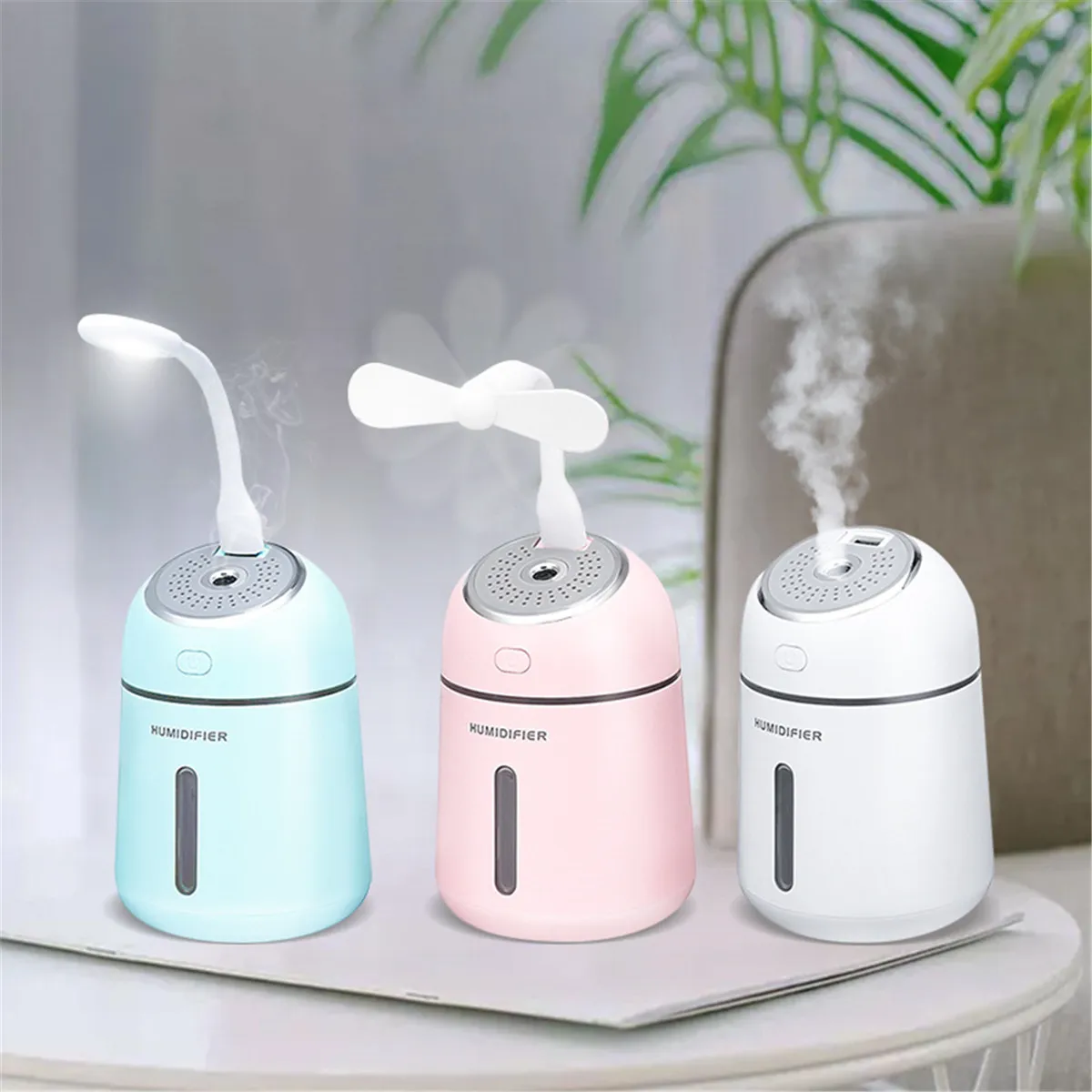 

Mini Air Humidifier Aroma fresh Air Purifier LED Night Light Small Fan Quiet Home Car Aromatherapy Essential Oil diffuser USB