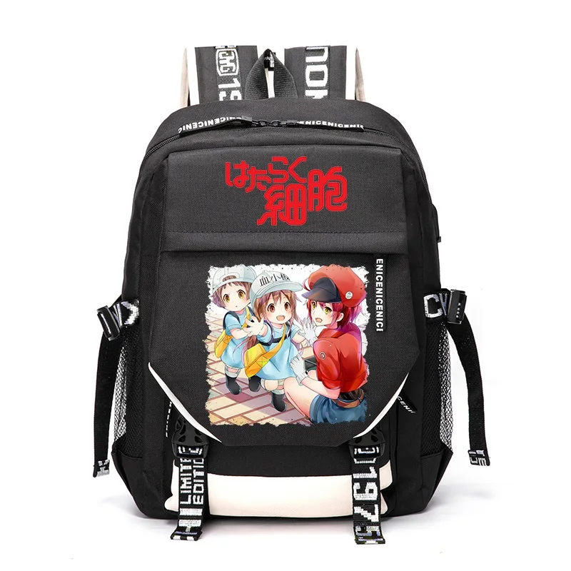 

Unisex Anime Cells at Work! Red Blood Cell Seqkeqkyuu Platelet Outdoor Travel Rucksack Casual Schoolbag Student Backpacks