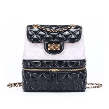 

Waterproof Backpack Female 2020 Summer New Transparent Jelly Chain Fashion Travel Women Candy Color Backpack Large School Bag