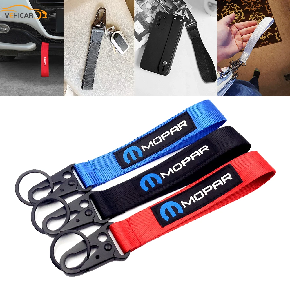 VEHICAR MOPAR Key Ring Strip Auto Keychain Trailer Belt Backpack Embroidery Nylon Holder For JDM Lovers | Автомобили и мотоциклы