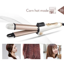 Kemei, быстрый нагрев, профессиональные волшебные бигуди для волос, электронные щипцы для завивки волос, складные, волнистые, быстрые щипцы для завивки, инструмент с европейской вилкой F30