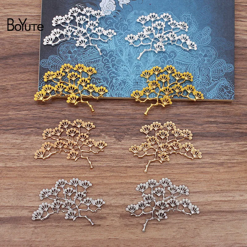 BoYuTe с фабрики(20 шт./лот) цветок ветка дерева металлический сплав материалы Diy украшения для волос аксессуары