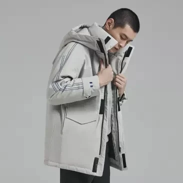  xiaomi 90 points three-dimensional embroidery hooded down jacket composite fabric 4 grade water-pro