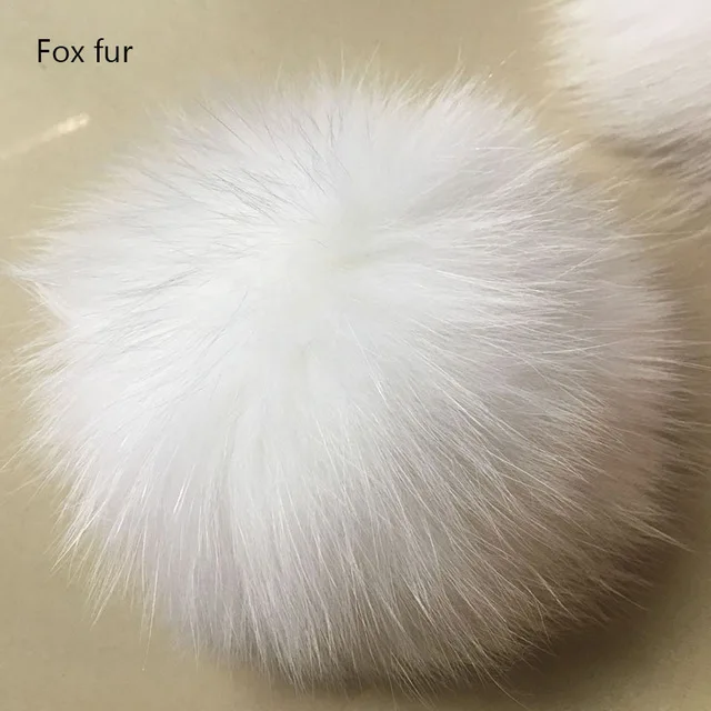 DANKEYISI 15cm Real Fox Fur Pompom Fur Balls Fur Pom Poms
