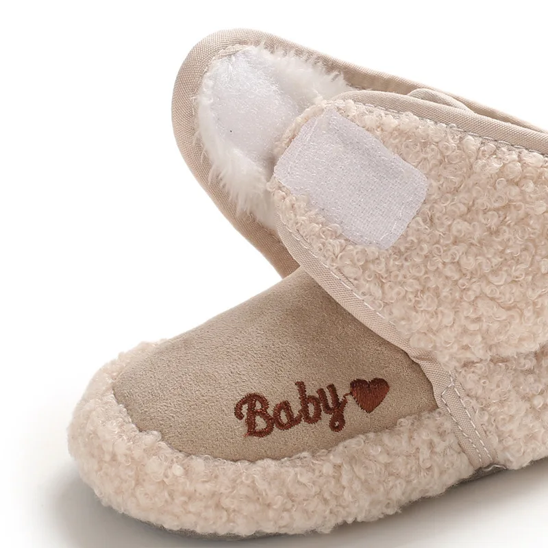 Детские ботиночки; обувь для мальчиков и девочек; зимняя теплая обувь с хлопковой подошвой; мягкая обувь для новорожденных; обувь для малышей