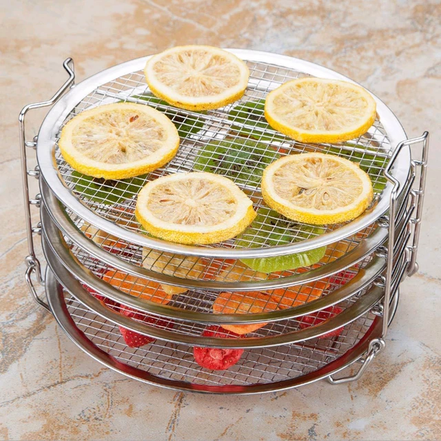 Air Fryer Food Dehydrator Drying Stand Stainless Steel 5-layer Grill For  Ninja Foodi 6.5-8qt Cooker Stackable Rack Tand Acce - Electric Deep Fryer  Parts - AliExpress