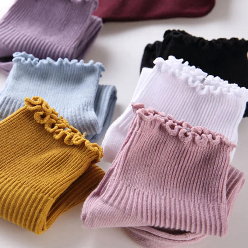 

Fashion Lace Ruffles Soft Cotton Women Socks Spring Summer Cute Socks Sweet Princess Girl Cozy Lovely Frilled Socks