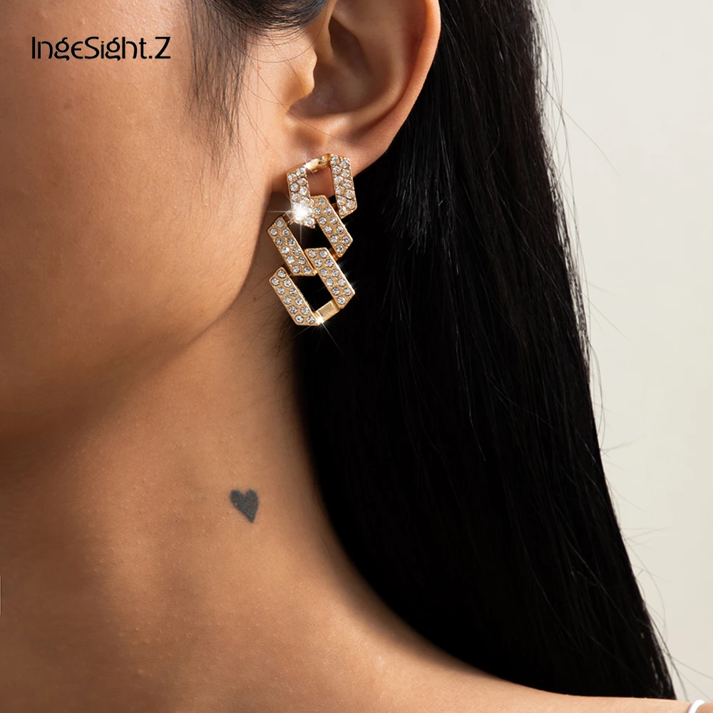 Женские сверкающие серьги IngeSight.Z роскошные висячие серьги-подвески из кубинской