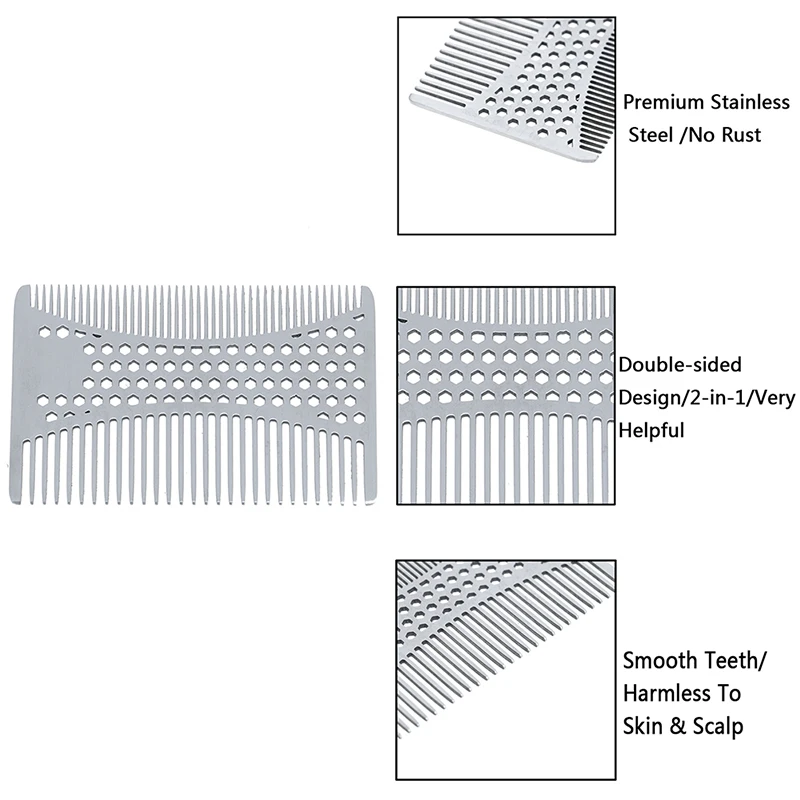 Useful 1pc New Arrivals Men s Shaving Mustache Brush Facial Hair Brush Grooming Tool Stainless Steel 3