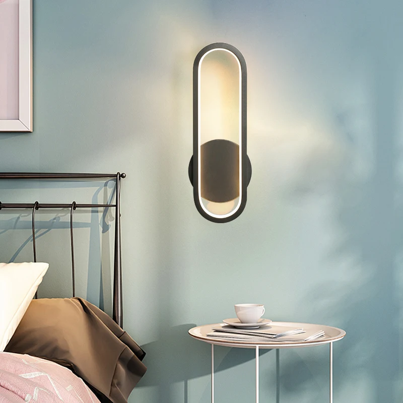 Verllas модный светодиодный настенный светильник для ванной комнаты, современный зеркальный передний светильник, черный и белый светодиодный настенный светильник s
