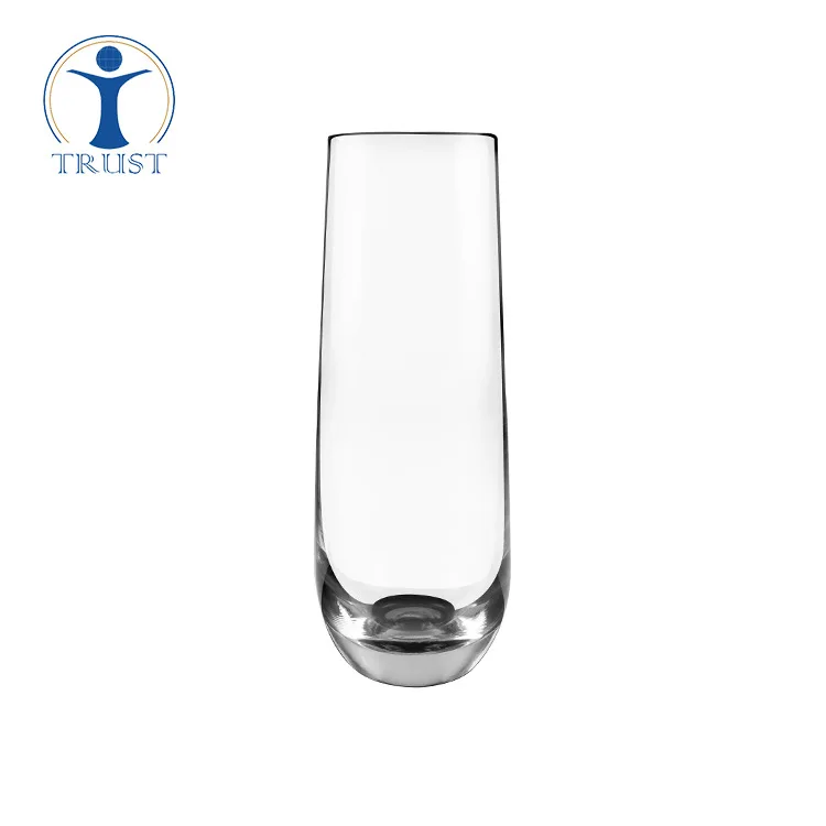 Factory Direct Selling Hot Selling Crystal Glass Tall-Non-Foot Champagne Glass Table Household Bubble Wine Glass Wine