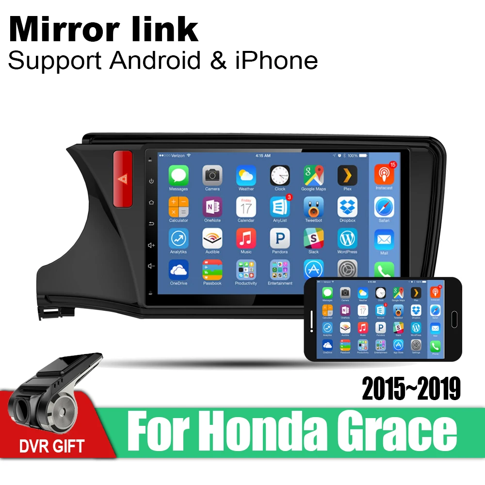 Автомобильный мультимедийный плеер ZaiXi Android с GPS для Honda Grace 2015 2019 автомобильная
