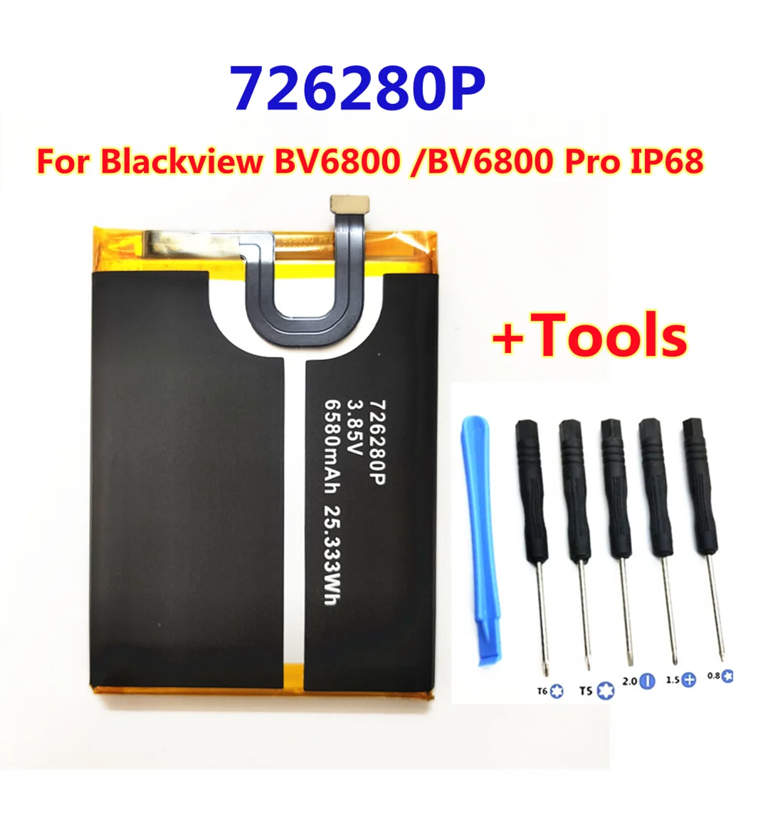 100% Высокое качество 6580 мАч BV 6800 Батарея для Blackview BV6800 Pro IP68 Водонепроницаемый MT6750T