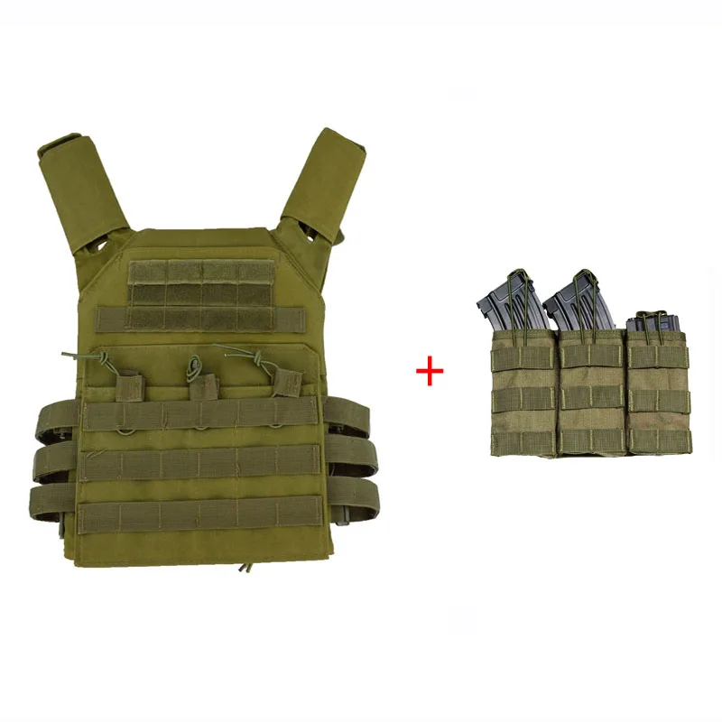 

Tactical Paintball Molle Vest Army Hunting Protective Plate Carrier Vest Military Airsoft Combat Body Armor With Magazine Pouch