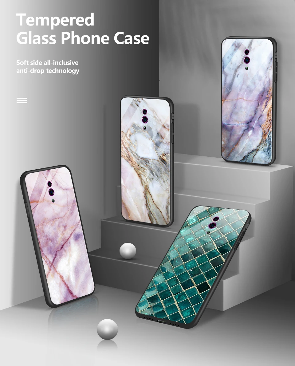Чехол для телефона OPPO Reno 10x Zoom CPH1919 с звездным узором из закаленного стекла для OPPO REN Z PCDM10 мягкие защитные Твердые чехлы