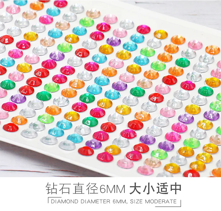 Children DIY Diamond Painting Man-made Diamond round Diamond Square Crystal Acrylic Crystal Diamond Sticker Car Mobile Phone Dec