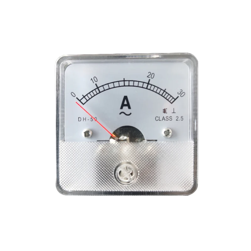

1PC DH-50-A 20A 30A AC Direct Analog Meter Panel Gauge AC AMP Current Meter 50*50MM Amperimetros Pointer