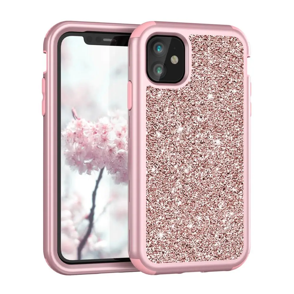 Роскошный Жесткий Чехол для iPhone 12 11 Pro XR X Xs Max чехол с блестящими кристаллами | Отзывы и видеообзор