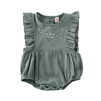 

0-18 Months Newborn Infant Baby Girls Clothes Solid Jumpsuit Rompers For Girls Solid Pink Green Baby Boys Jumpsuits Outfit