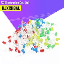 100 шт. 3 мм светодиодный диодный светильник в ассортименте 5 цветов* 20 шт. F3 белый желтый красный зеленый синий набор компонентов «сделай сам»