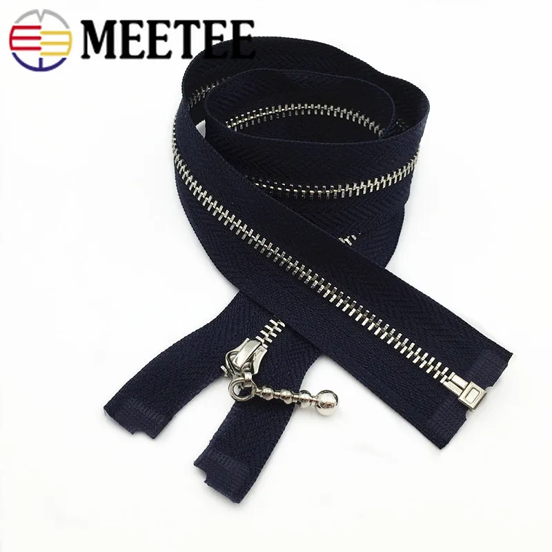 1 шт. Meetee 60 см 3# Металлические молнии Open-End Автоматическая застежка-молния DIY сумки кошелек Декор одежды молния Швейные аксессуары
