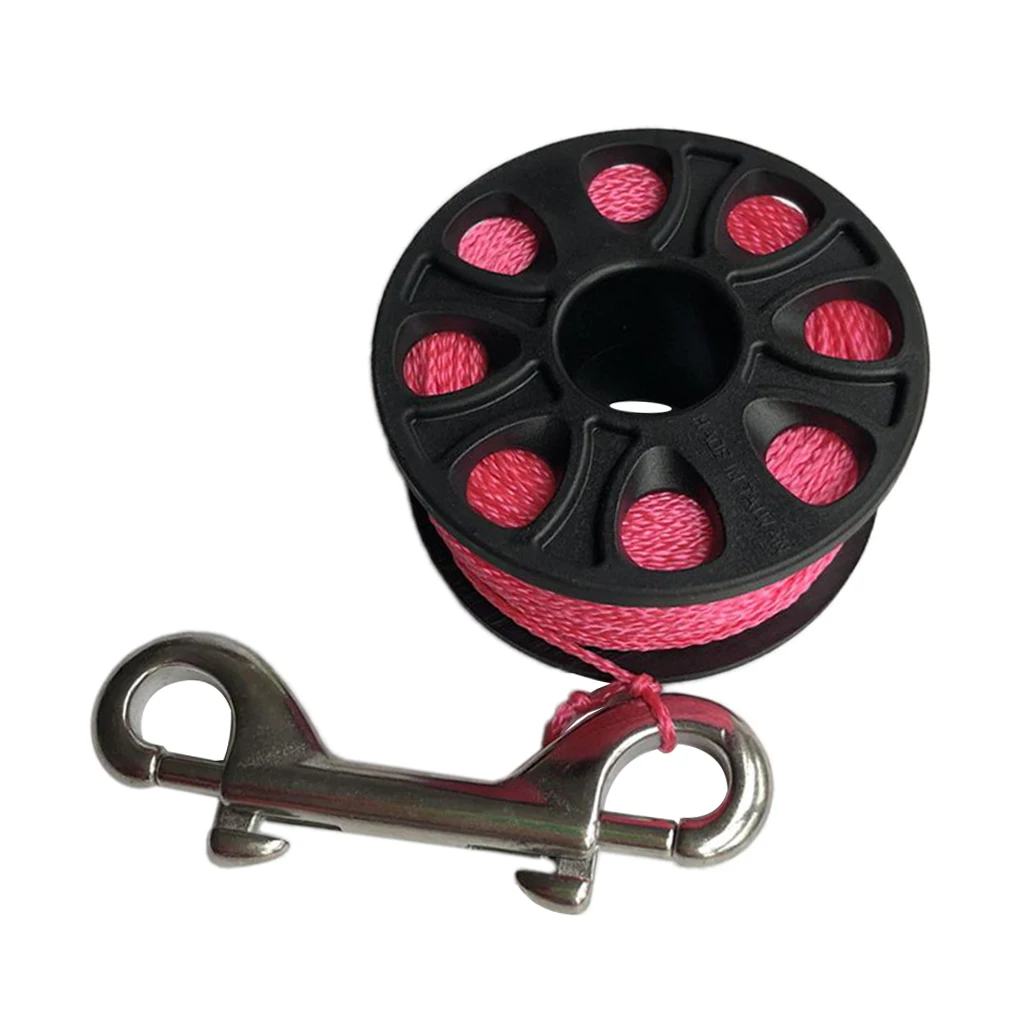  Diving Line Cutter Knife with Sheath & Dive Finger Spool Reel Clip Finger Spool Reel Cord Double Ended Hook Clip